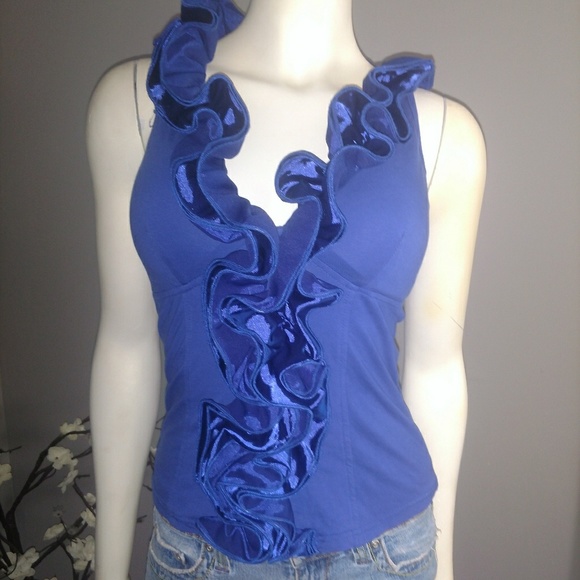 Moa Moa Tops - Sexy cobalt blue dress top